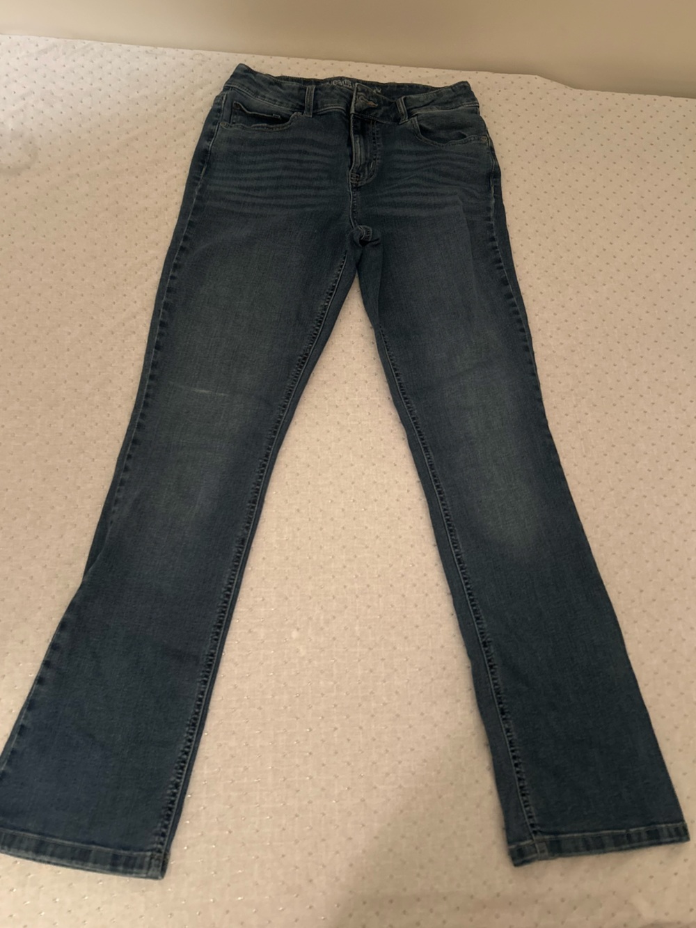 m jeans by Maurices Women's Bootcut Mid Rise Dark Wash Blue Denim Jeans 8